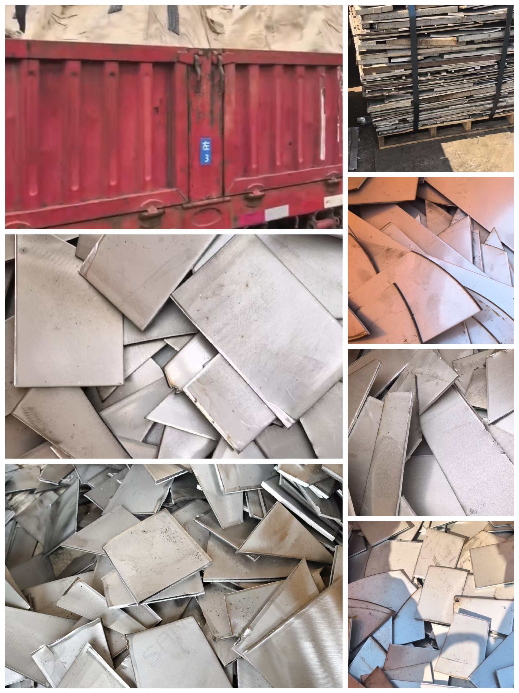 现代化钢铁回收处理车间内部，大型机械设备正在作业，工人身着安全装备进行操作，整体环境整洁有序，体现了专业的企业形象